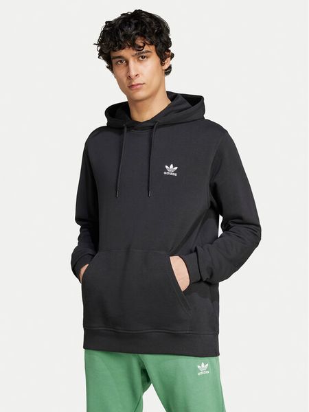 Adidas Bluza Trefoil Essentials IW5789 Czarny Regular Fit. Czarne bluzy męskie Adidas, m, bez wzorów, z bawełny, bez kaptura. Za 169.99 zł.