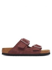 Birkenstock Klapki Arizona Cushion Buckle 1033103 Różowy ciemny. Czerwone klapki damskie Birkenstock, bez wzorów, ze skóry, bez obcasa. Za 629.99 zł.