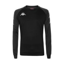 Bluza Kappa Parme. Czarne bluzy męskie Kappa, m, bez wzorów, z materiału, bez kaptura, na fitness i siłownię. Za 148.60 zł.