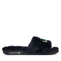 Kapcie Lacoste. Czarne kapcie damskie Lacoste, bez wzorów. Za 374.99 zł.