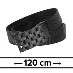 Pasek Materiałowy, Czarny 120 cm, Solidny, Automatyczna Klamra, Militarny -Pako Jeans. Czarne paski damskie Pako Jeans, bez wzorów, z jeansu, klasyczne. Za 49.00 zł.