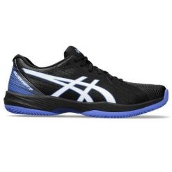 Buty do tenisa męskie Asics 1041A299003. Czarne buty sportowe męskie Asics, z materiału, bez zapięcia, tenisowe. Za 486.20 zł.