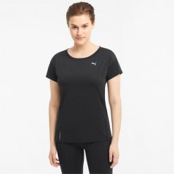 Koszulka damska Puma Train Favorite. Czarne koszulki sportowe damskie Puma, m, bez wzorów, z dżerseju, bez kołnierzyka, bez ramiączek, na fitness i siłownię. Za 62.99 zł.