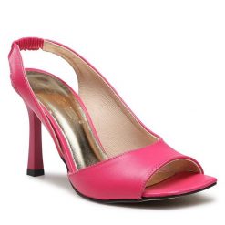 Sandały Karino. Czerwone klapki damskie Karino, bez wzorów, bez obcasa, na szpilce, bez zapięcia. Za 389.99 zł.