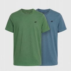 KOSZULKA MĘSKA LIMITOWANA 4F T-SHIRT KOMPLET ZESTAW 2 SZTUKI S M3948 SS26. Koszulki sportowe męskie 4f, m, bez wzorów, z bawełny, bez kołnierzyka, bez ramiączek, na fitness i siłownię. Za 75.80 zł.