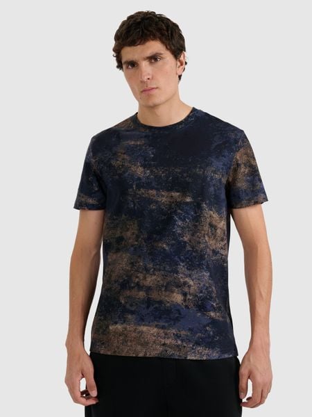 4F T-shirt regular z nadrukiem męski - multikolor M. T-shirty męskie 4f, m, bez wzorów, z dzianiny, bez kołnierzyka. Za 69.99 zł.