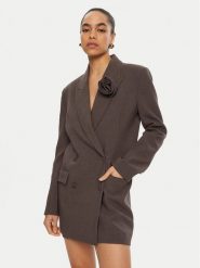 Bardot Sukienka koktajlowa 59055DB1 Szary Regular Fit. Szare sukienki damskie Bardot, bez wzorów, z syntetyku, wizytowe, bez kołnierzyka, bez ramiączek. Za 489.99 zł.