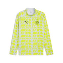 Męska bluza przedmeczowa z zamkiem 1/4 Borussia Dortmund PUMA. Szare bluzy męskie Puma, m, bez wzorów, bez kołnierzyka, bez ramiączek, do piłki nożnej. Za 339.00 zł.