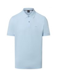 BOSS koszulka polo - Pallas Mężczyźni Bawełna niebieski, S. Niebieskie koszulki polo męskie Boss, m, bez wzorów, z bawełny, eleganckie, bez ramiączek. Za 499.95 zł.