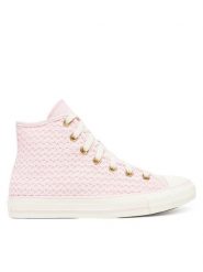 Converse Trampki Chuck Taylor All Star Knit Hi A13643C Różowy. Czerwone trampki i tenisówki damskie Converse, bez wzorów, z materiału, retro, bez zapięcia. Za 239.99 zł.