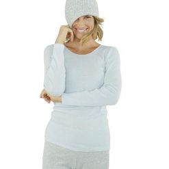 Damska koszulka z długim rękawem Damart Thermolactyl. Białe t-shirty damskie DAMART, bez wzorów, eleganckie, bez kołnierzyka. Za 183.50 zł.