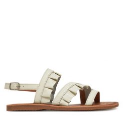 Sandały Geox. Białe sandały dziewczęce Geox, bez zapięcia. Za 289.99 zł.