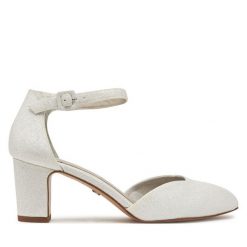 Czółenka Tamaris. Białe czółenka damskie Tamaris, bez wzorów, bez obcasa, bez zapięcia. Za 269.99 zł.