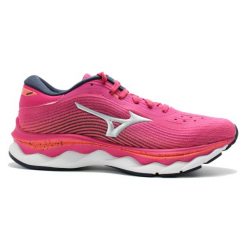 Buty do biegania WAVE SKY 5. Czerwone obuwie sportowe damskie Mizuno, bez wzorów, z gumy, do biegania, mizuno wave. Za 680.15 zł.