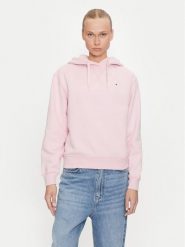 Tommy Hilfiger Bluza WW0WW41245 Różowy Relaxed Fit. Czerwone bluzy damskie Tommy Hilfiger, l, bez wzorów, z syntetyku, bez kaptura. Za 289.99 zł.