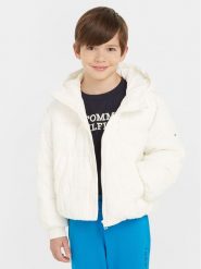 Tommy Hilfiger Kurtka zimowa New York KG0KG07551 Biały Relaxed Fit. Białe buty zimowe dziewczęce Tommy Hilfiger, bez wzorów, z syntetyku, bez zapięcia. Za 659.99 zł.