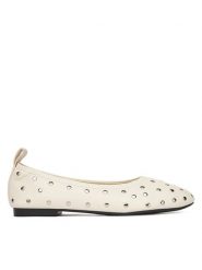Badura Baleriny HEATHER-LT249060-56 Biały. Białe baleriny damskie Badura, bez wzorów, ze skóry, bez obcasa. Za 299.99 zł.