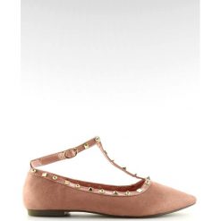 Baleriny z ćwikami różowe 127-13 Pink. Czerwone baleriny damskie ButyModne, bez wzorów, ze skóry, bez obcasa. W wyprzedaży za 59.00 zł.