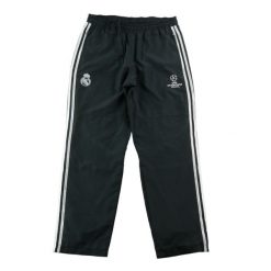 Second life - Spodnie dresowe męskie Real Madrid Trois bandes - Stan dobry. Czarne spodnie sportowe męskie Adidas, m, bez wzorów, z dresówki, do biegania. Za 164.76 zł.