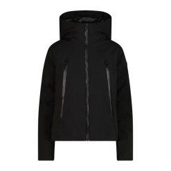 Damska kurtka z kapturem CMP. Czarne kurtki sportowe damskie CMP, bez wzorów, z kapturem, trekkingowe. Za 670.00 zł.