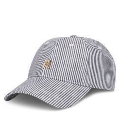 Czapka z daszkiem Tommy Hilfiger. Niebieskie czapki i kapelusze damskie Tommy Hilfiger, bez wzorów. Za 129.99 zł.