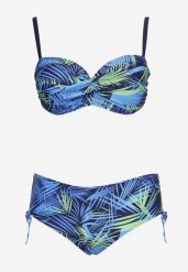 Granatowe Bikini Dwuczęściowe Usztywniany Biustonosz Majtki Figi Seteria. Niebieskie bikini damskie Renee, na lato, plus size, bez wzorów, plus size. Za 69.99 zł.