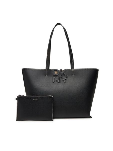 DKNY Torebka R51AAJ38 Czarny. Czarne torebki do ręki damskie DKNY, bez wzorów, ze skóry, bez dodatków. Za 609.99 zł.