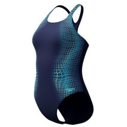 Strój kąpielowy jednoczęściowy damski na basen Speedo Digital Medalist. Niebieskie kostiumy jednoczęściowe damskie Speedo, s, bez wzorów, z materiału, eleganckie, na fitness i siłownię. Za 199.99 zł.