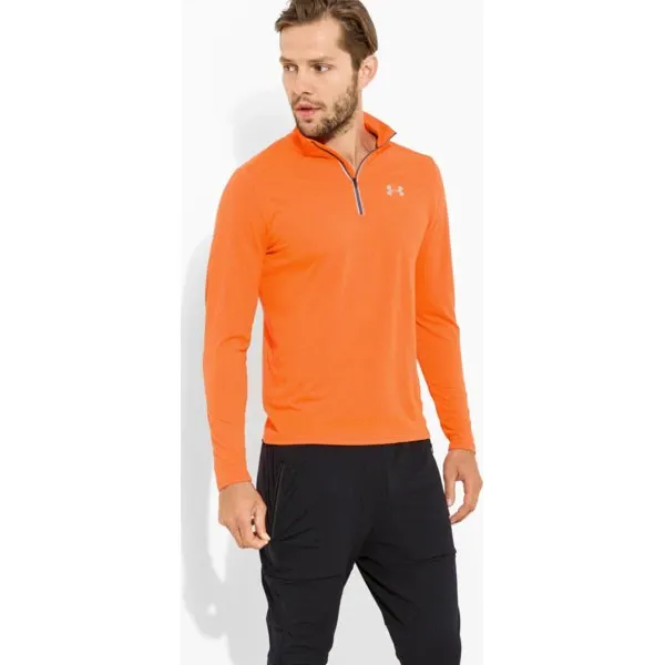 Under Armour Koszulka Ls Streak Er Quarter , pomaranczowy, rozmiar M. Brązowe koszulki sportowe męskie Under Armour, m, bez wzorów, z bawełny, bez kołnierzyka, bez ramiączek, do biegania. W wyprzedaży za 169.99 zł.