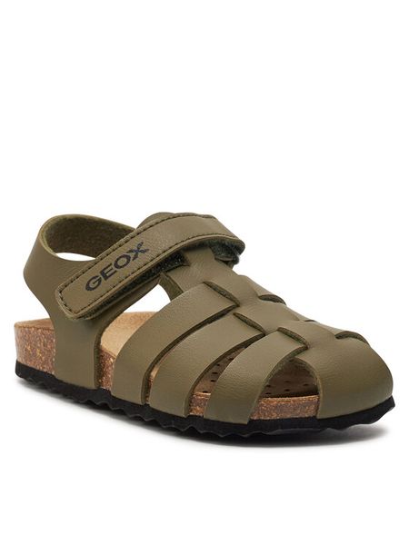 Geox Sandały J Ghita Boy J458LA 000BC C3009 M Khaki. Brązowe sandały chłopięce Geox, ze skóry, bez zapięcia. Za 219.99 zł.