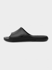 4F Klapki dziecięce - czarne 35. Czarne buty sportowe dziewczęce 4f, bez wzorów, z syntetyku, bez zapięcia, na fitness i siłownię. Za 99.99 zł.