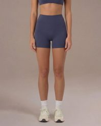 Szorty Motion - Szaroniebieski. Niebieskie szorty sportowe damskie JOY STUDIO, na lato, m, bez wzorów, z materiału, sportowe, z podwyższonym stanem, do biegania. Za 168.00 zł.