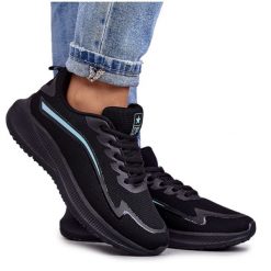 Damskie Modne Buty Sportowe Sneakersy Czarne Ida. Czarne obuwie sportowe damskie bez wzorów, z tkaniny. Za 240.34 zł.