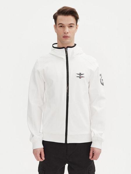 Aeronautica Militare Kurtka przejściowa 251AF497F559 Biały Regular Fit. Białe kurtki męskie Aeronautica Militare, m, bez wzorów, z syntetyku, bez kaptura. Za 439.99 zł.