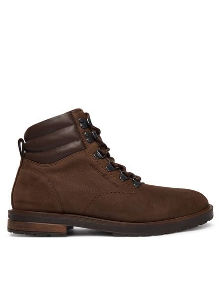 Tommy Hilfiger Trzewiki Cleated Hilfiger Wrm Hook Boot FM0FM05699 Brązowy. Brązowe botki męskie Tommy Hilfiger, bez wzorów, z nubiku, bez zapięcia. Za 519.99 zł.
