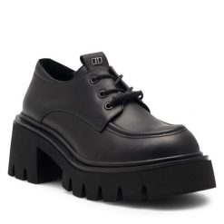 Półbuty Badura. Czarne półbuty damskie Badura, bez wzorów, bez obcasa, na obcasie, bez zapięcia. Za 359.99 zł.