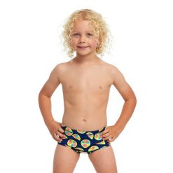 Kąpielówki spodenki na basen chłopięce Funky Trunks Lemon. Niebieskie kąpielówki dla chłopców FUNKY TRUNKS, bez wzorów, sportowe. Za 64.99 zł.
