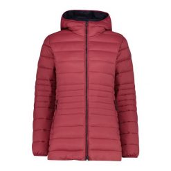 Długa kurtka puchowa z kapturem na zamek Sorona Aura damska CMP. Czerwone kurtki damskie CMP, bez wzorów, z puchu, z kapturem. W wyprzedaży za 469.50 zł.