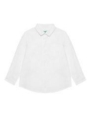 United Colors Of Benetton Koszula 59UXGQ029 Biały Regular Fit. Białe koszule dla chłopców United Colors Of Benetton, bez wzorów, z bawełny, bez kołnierzyka, bez ramiączek. Za 79.99 zł.