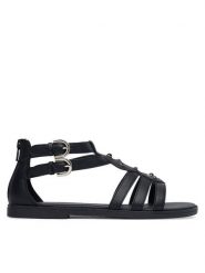 Geox Sandały Jr Sandal Karly J6535D 000BC C9258 D Czarny. Czarne sandały dziewczęce Geox, ze skóry, bez zapięcia. Za 309.99 zł.