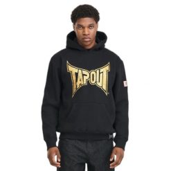 Bluza z kapturem Tapout Poway. Czarne bluzy męskie TAPOUT, xl, bez wzorów, z bawełny, z kapturem. Za 245.50 zł.