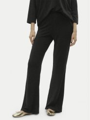 Vero Moda Spodnie dzianinowe Kanva 10296871 Czarny Regular Fit. Czarne spodnie materiałowe damskie Vero Moda, xl, bez wzorów, z dzianiny. Za 119.99 zł.