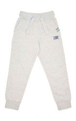 Nowe podstawowe spodnie dresowe dla chłopców. Szare spodnie sportowe dla chłopców LEONE 1947 APPAREL, bez wzorów, z bawełny, sportowe, na fitness i siłownię. Za 42.06 zł.