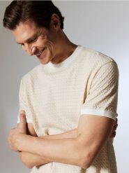 T-shirt regular fit - beżowy. Brązowe t-shirty męskie Reserved, l, bez wzorów, z bawełny, bez kołnierzyka. Za 89.99 zł.