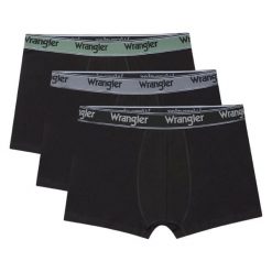 3PAK MESKIE BOKSERKI WRANGLER TRUNKS HARRY BLACK U5_22221_WRA. Czarne bokserki męskie Wrangler, m, bez wzorów. Za 79.99 zł.