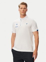 Beverly Hills Polo Club Polo P-SS26M-P2770 Biały Regular Fit. Białe koszulki polo męskie Beverly Hills Polo Club, m, bez wzorów, z bawełny, bez ramiączek. Za 299.99 zł.