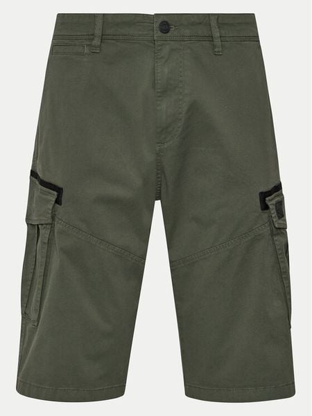 S.Oliver Szorty materiałowe 2141741 Zielony Regular Fit. Zielone szorty męskie S.Oliver, m, bez wzorów, z bawełny. Za 229.99 zł.