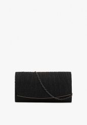 Czarna Torebka Kopertówka z Brokatem Balaya. Czarne kopertówki damskie Born2be, bez wzorów, eleganckie, bez dodatków. Za 49.99 zł.
