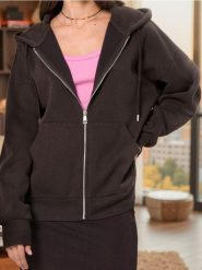 Bluza z kapturem - brązowy. Brązowe bluzy damskie Sinsay, l, bez wzorów, z kapturem. W wyprzedaży za 27.99 zł.