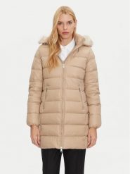 Tommy Hilfiger Płaszcz zimowy WW0WW43122 Beżowy Regular Fit. Brązowe płaszcze damskie Tommy Hilfiger, na zimę, xl, bez wzorów, z syntetyku, bez kaptura. Za 1,119.00 zł.